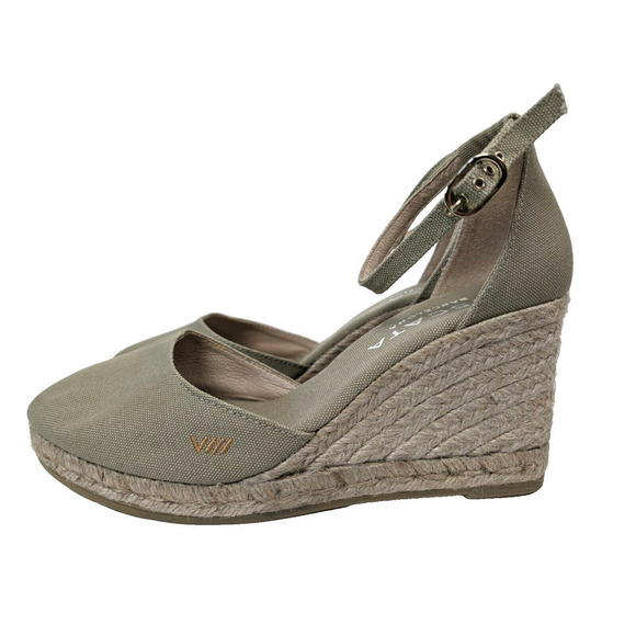Viscata Estartit Limited Edition Canvas Espadrille Wedges Sage Green 40 US 9 - Picture 4 of 9